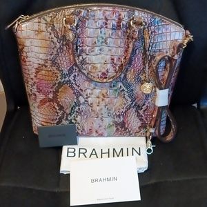 Brahmin Duxbury Melbourne Large Satchel Rattlesnake